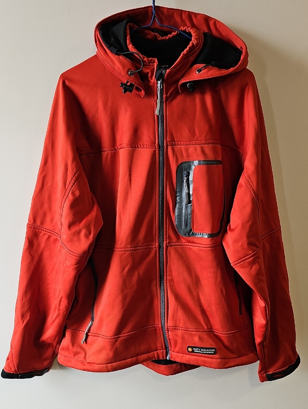 Misty Mountain LargeTechnical Performance Outerwear Jacket - Black with Red Trim